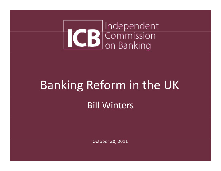 banking reform in the uk