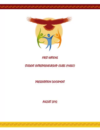 FIRST NA  NATIONS  NS  STUDENT  NT ENT  NTREPRENE  NEURSHIP CLU  CLUBS  BS (FNS  NSEC)  PRESENT