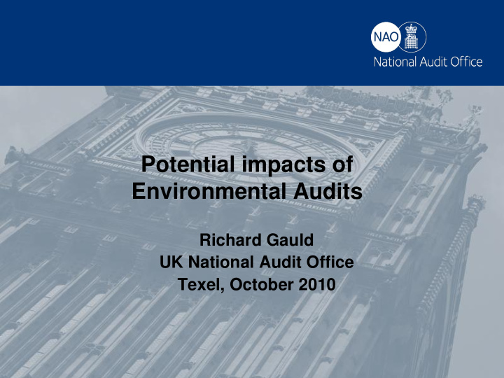 potential impacts of environmental audits