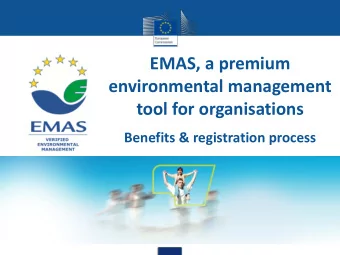 EMAS, a premium  environmental management  tool for organisations  Benefits &amp; registration