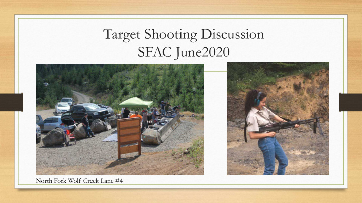 target shooting discussion sfac june2020