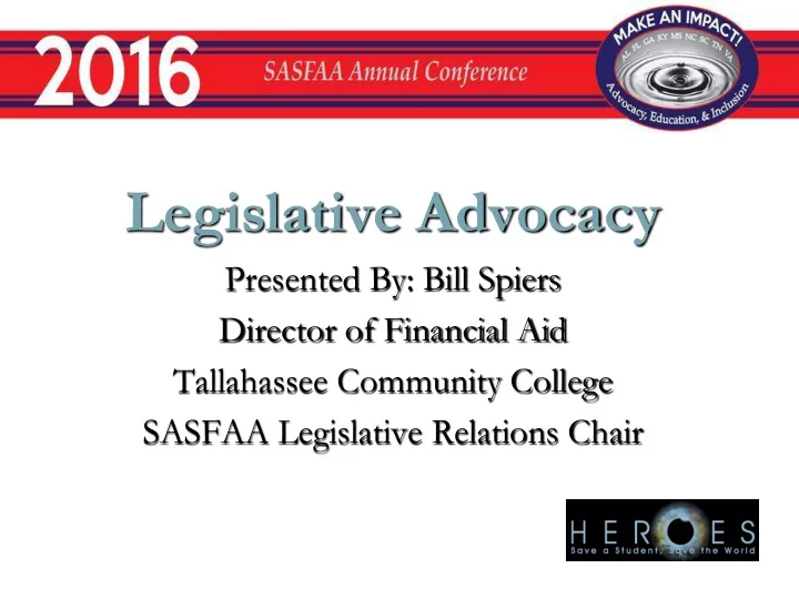 legislative advocacy