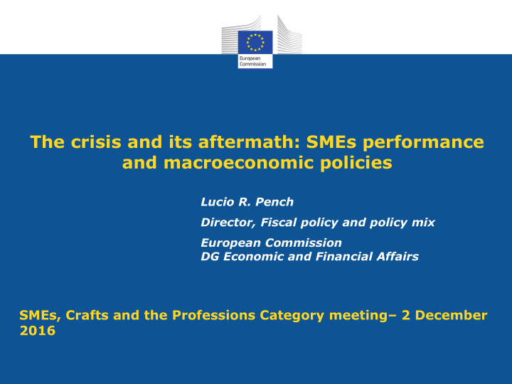 the crisis and its aftermath smes performance and