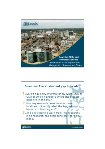 Levels of quality versus achieved  standards  There is little continuity between the percent of