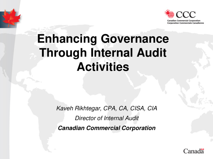 enhancing governance through internal audit activities