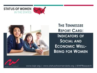 R ESEARCH (IWPR) The Institute for Womens Policy Research conducts and  communicates research to