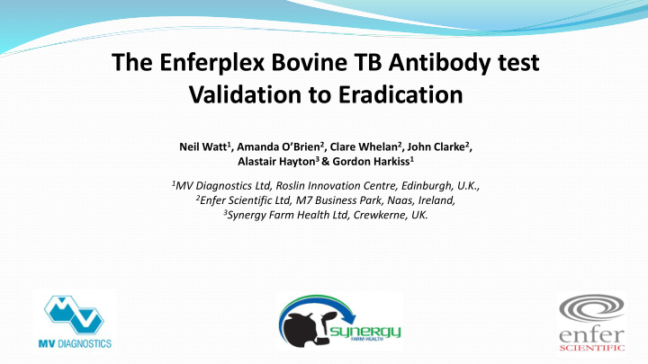 the enferplex bovine tb antibody test