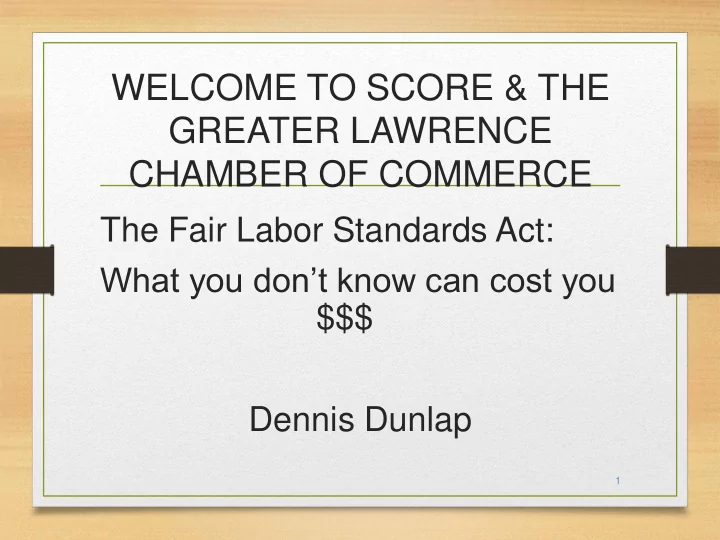 welcome to score the greater lawrence