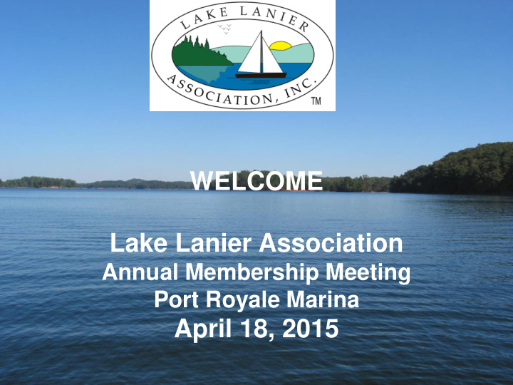 welcome lake lanier association