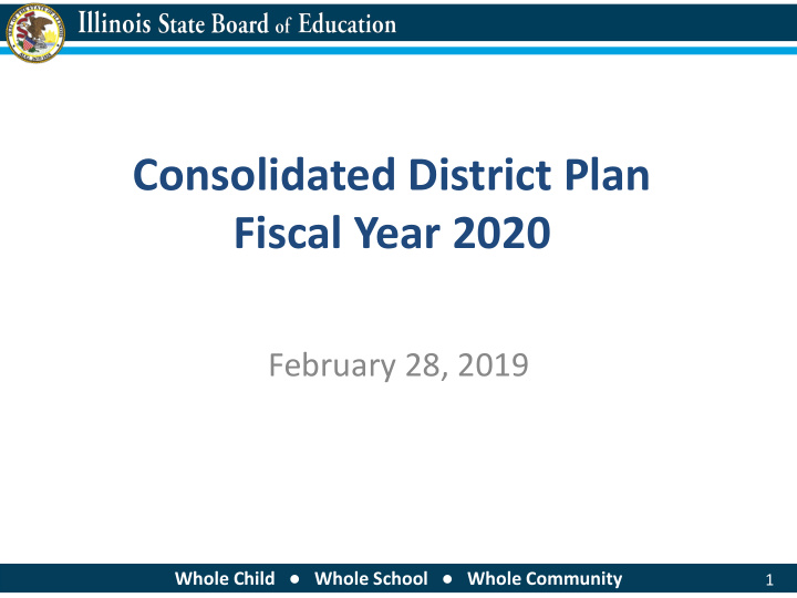 consolidated district plan fiscal year 2020