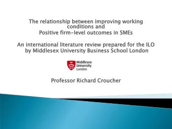 Profes  essor  or Richard  hard Croucher  cher  to review the current state of knowledge on the