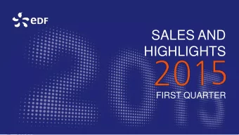 HIGHLIGHTS  FIRST QUARTER  Disclaimer  This presentation does not constitute an offer to sell