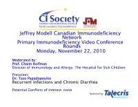 jeffrey modell canadian immunodeficiency jeffrey modell