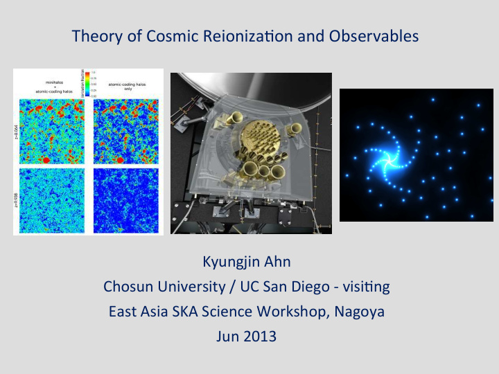 theory of cosmic reioniza2on and observables