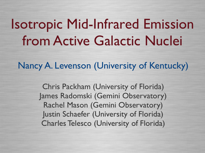 isotropic mid infrared emission from active galactic