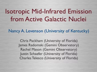 Isotropic Mid-Infrared Emission  from Active Galactic Nuclei  Nancy A. Levenson (University of