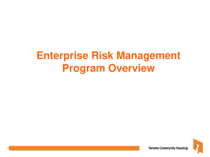 enterprise risk management program overview