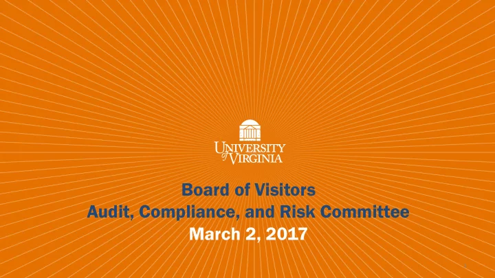 board of visitors audit compliance and risk committee