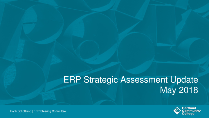 erp strategic assessment update may 2018
