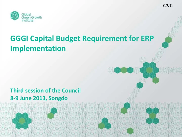 third session of the council 8 9 june 2013 songdo agenda