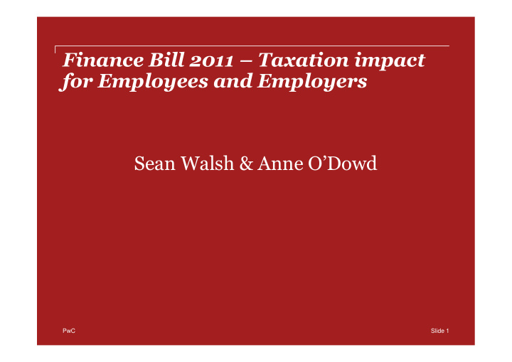 finance bill 2011 taxation impact for employees and