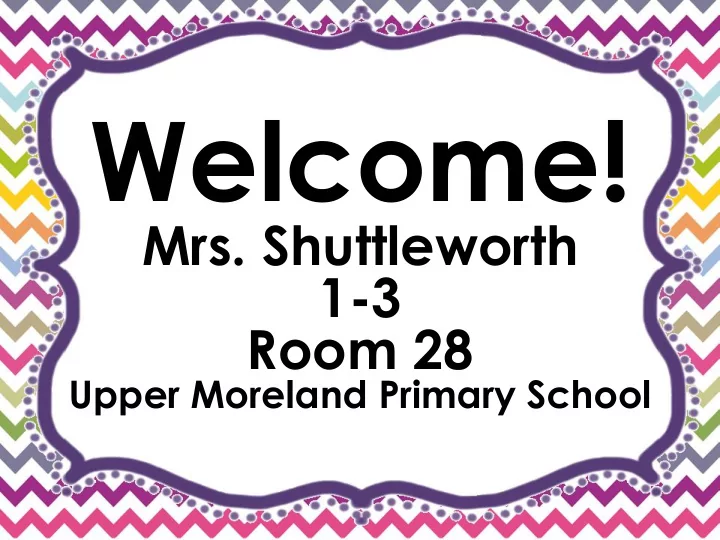 welcome