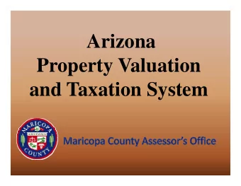 A i  Arizona  Property Valuation  and Taxation System  Historical View  Historical View