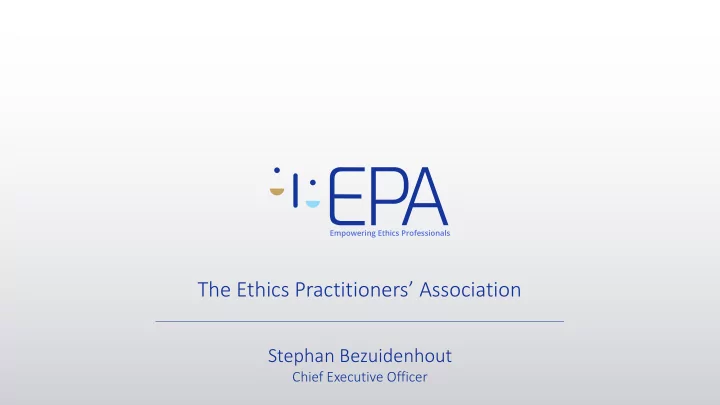 the ethics practitioners association