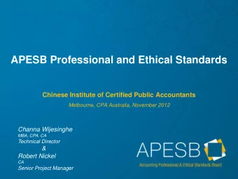 APESB Professional and Ethical Standards  Chinese Institute of Certified Public Accountants