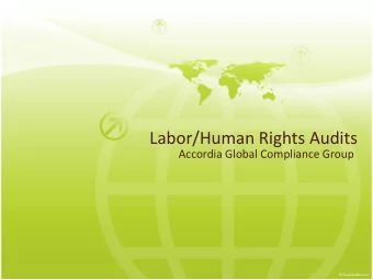 Labor/Human Rights Audits  Accordia Global Compliance Group  Accordia  Established 2002 Agriculture