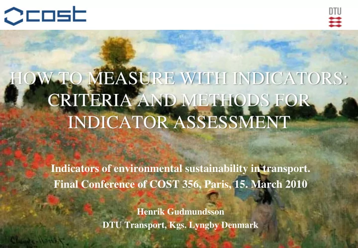 how to measure with indicators criteria and methods for
