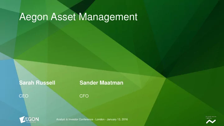 aegon asset management