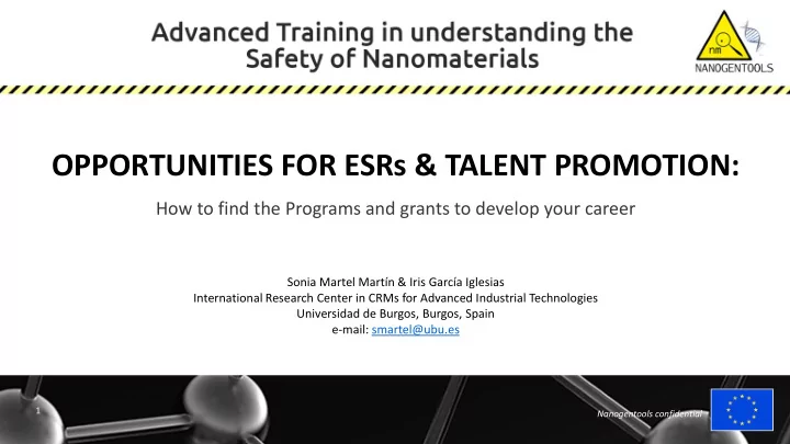 opportunities for esrs talent promotion