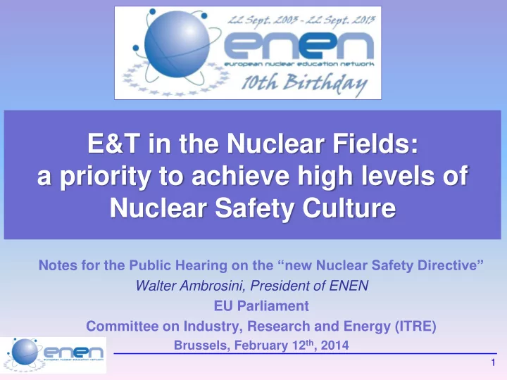 e t in the nuclear fields