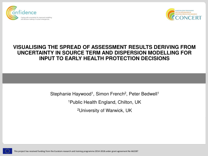 uncertainty in source term and dispersion modelling for