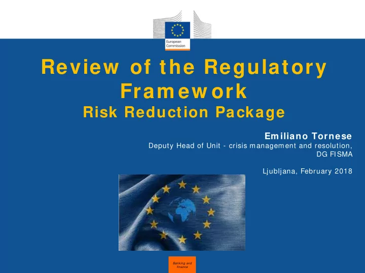 review of the regulatory fram ew ork