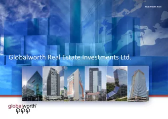 Globalworth Real Estate Investments Ltd.  3  1  1  Disclaimer IMPORTANT NOTICE  The Presentation