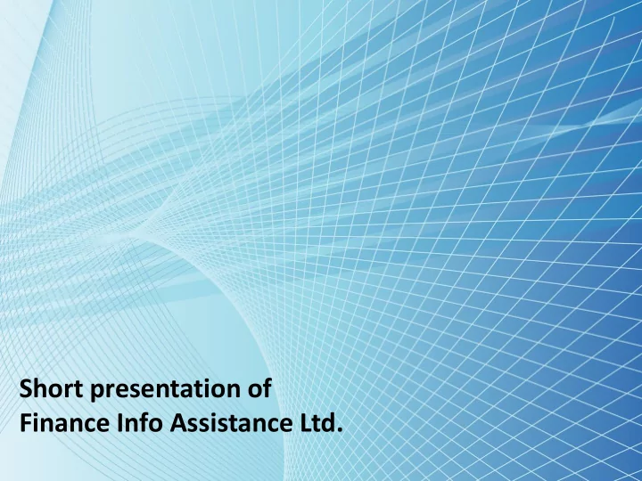 short presentation of