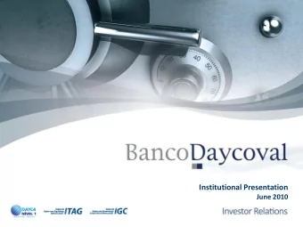 Institutional Presentation  June 2010  Agenda  Page 3  Brazilian Credit Market  Page 8  Overview