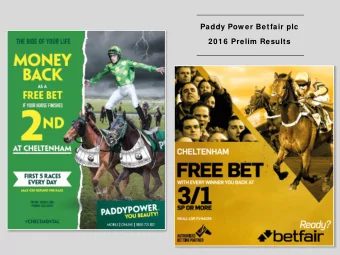 Paddy Pow er Betfair plc  2016 Prelim Results  Financial &amp;  Operating Review  [find new imagery