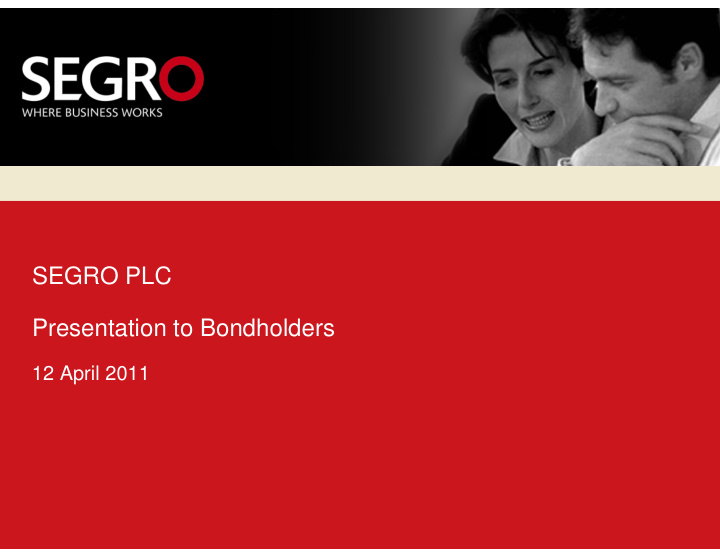 segro plc presentation to bondholders