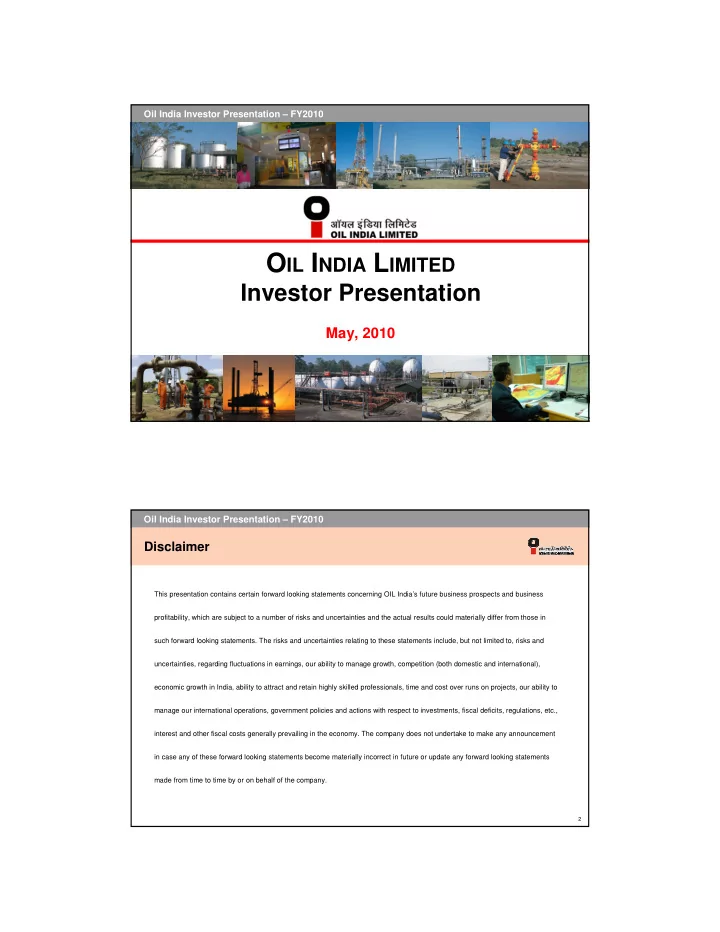 sector outlook and opportunities oil india an overview