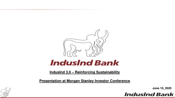 indusind 3 0 reinforcing sustainability presentation at