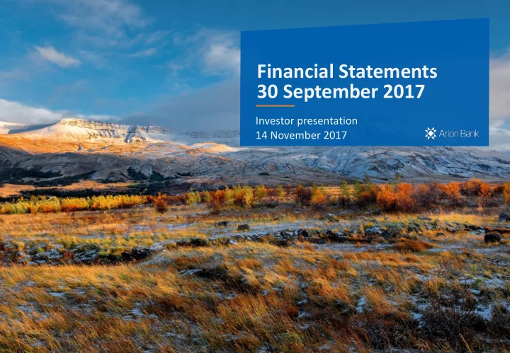 financial statements
