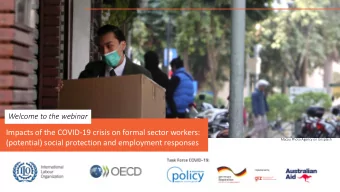 Impacts of the COVID-19 crisis on formal sector workers:  Macau Photo Agency on Unsplash