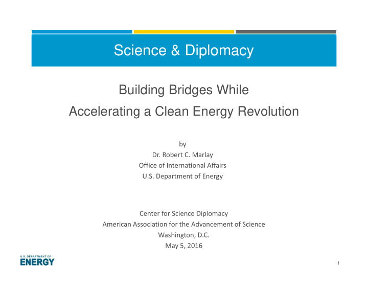 science diplomacy
