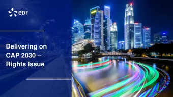 CAP 2030   Rights Issue  DISCLAIMER This presentation has been prepared by Electricit de