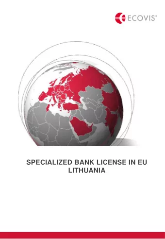 SPECIALIZED BANK LICENSE IN EU  LITHUANIA  Specialized Bank regime  Cia reikia nuotraukos su
