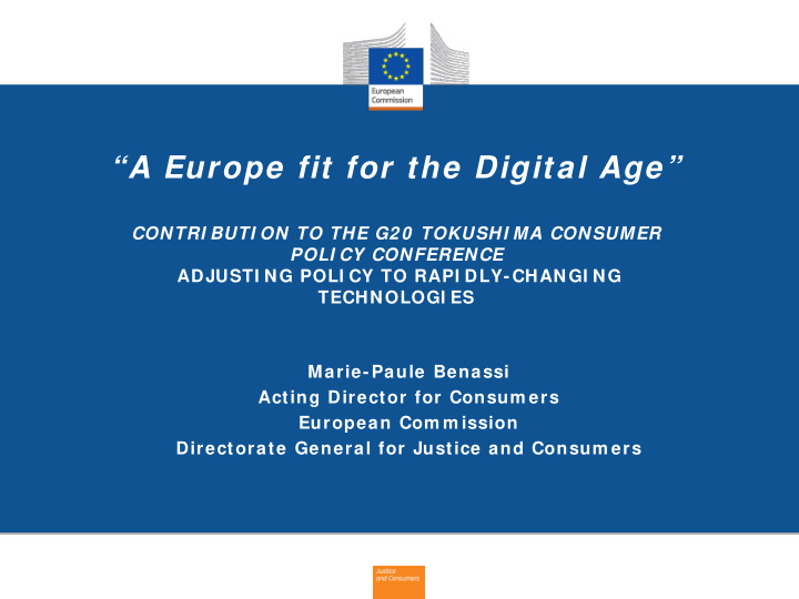 a europe fit for the digital age