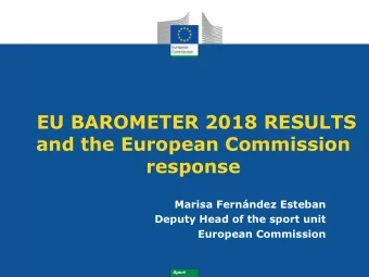 and the European Commission  response  Marisa Fernndez Esteban  Deputy Head of the sport unit